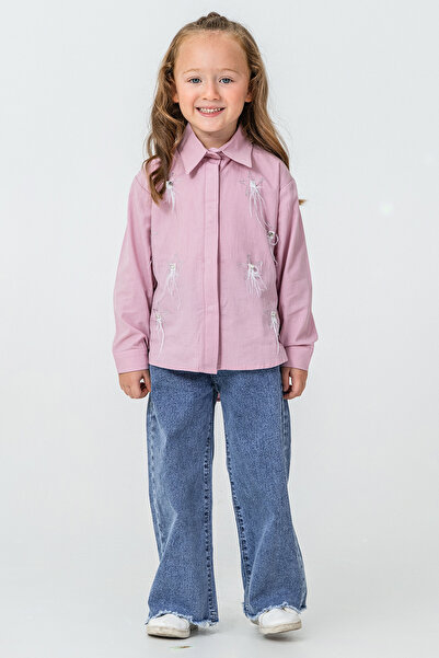 kinderos Star Stone Shirt and Trousers Girls' 2-Piece Set - 26K 4489