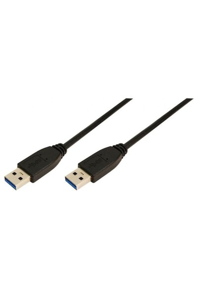 LogiLink - Cablu USB 3.0 A mascul la A mascul, 3 m, negru