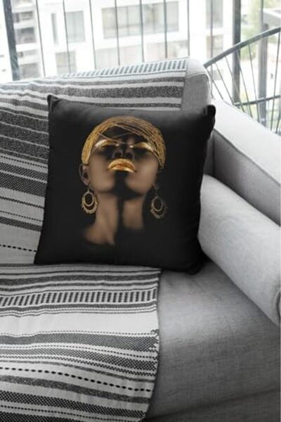 Nacario NrcrioShop 43X43Cm وسادة مزدوجة الجوانب من القماش الفاخر بتصميم فتاة ...