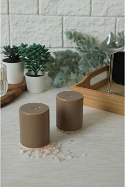 Nacario Nrcrioshop Matte Earth Taupe Stackable Salt/Pepper Shaker 6 cm 1201248