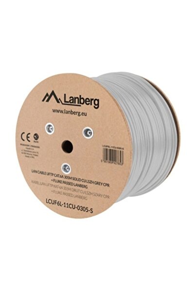 Lanberg Cablu de rețea LCUF6L-11CU-0305-S Cat.6A U/FTP 305m Gri