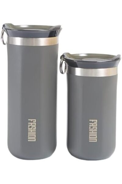 Nacario ترمس نركريوشوب ببطانة داخلية من الفولاذ 350 مل رمادي Skm010 1201248