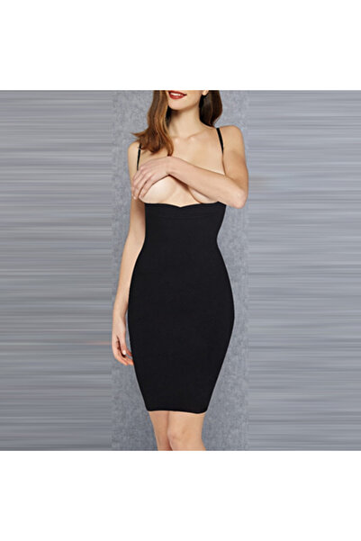 Difolia Corset rochie lungă neagră pentru femei 5901