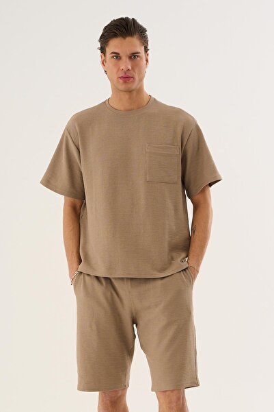 ALEXANDERGARDI Tie-Dye Linen Look T-Shirt and Shorts Set with Pocket Detail