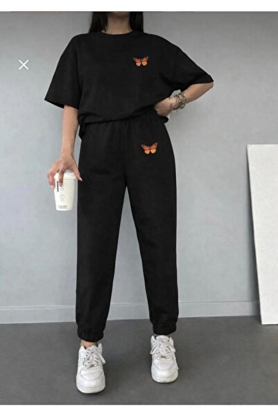 FAEL LİFE SET TRICOU ȘI PANTALONI DE TRENING PENTRU FEMEI/BAIATI, CU IMPRIMEU...