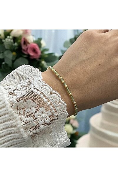 Ezera Elegant Women's Bracelet Selina with Peridot and 925 Gold-Plated Silver