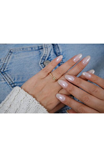 ATELİER TUĞBA خاتم YZK244 قابل للتعديل بتصميم أوراق الشجر الملونة