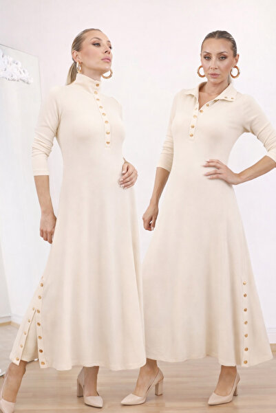 sorisso Strawberry Fabric Dress with Snap Detail