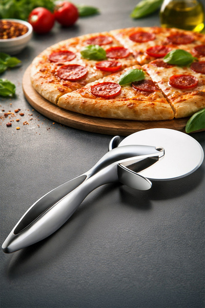 Prima Nova Paslanmaz Çelik Pizza Dilimleyici - Metalik