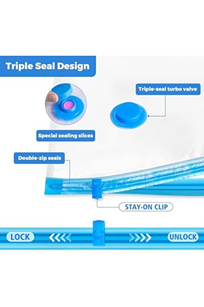 Nacario Nrcrioshop Vacuum Storage Bag Pieces, 6 Units, Vacuum Bag, Clothing, ...