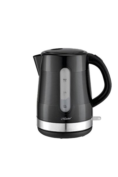 Maestro Fierbător electric, Maestro, 1,7 L, 2200 W, Plastic, Negru/Argintiu