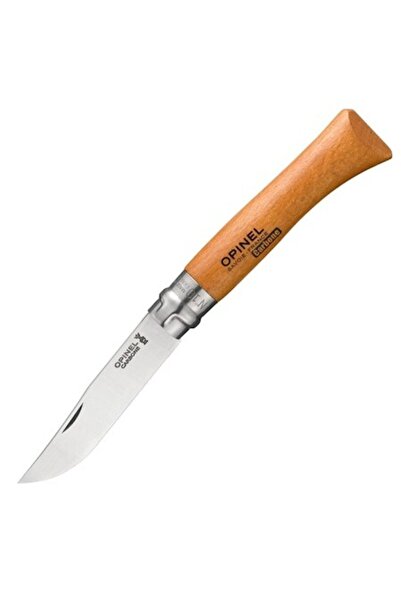 Opinel Knife, Carbon Steel/Wood, 100 mm, Beige/Silver
