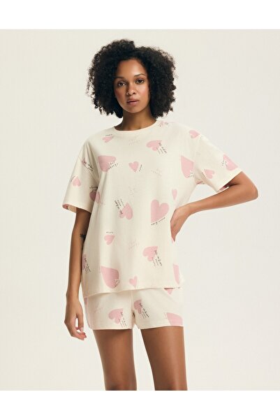 Henderson Women's Classic Pajamas Set Super Comfy 100% Cotton Heart Love Patt...