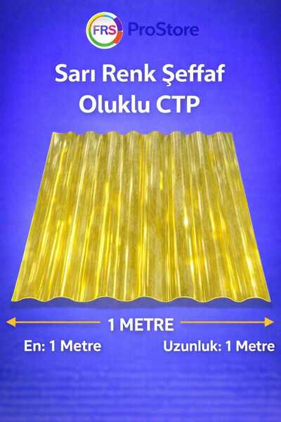 Frs Çatı Kaplama Malzemesi - Sarı Şeffaf CTP Ondulin ( Uzunluk 100 cm - Eni 9...