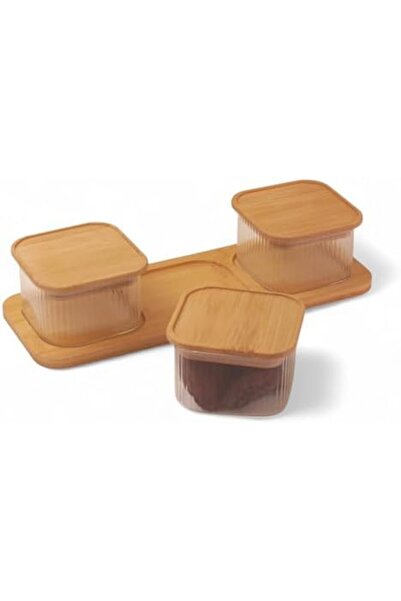 Nacario NrcrioShop 3-وعاء زجاجي للإفطار والمكسرات مع بامبو أغطية، ووعاء للإفط...