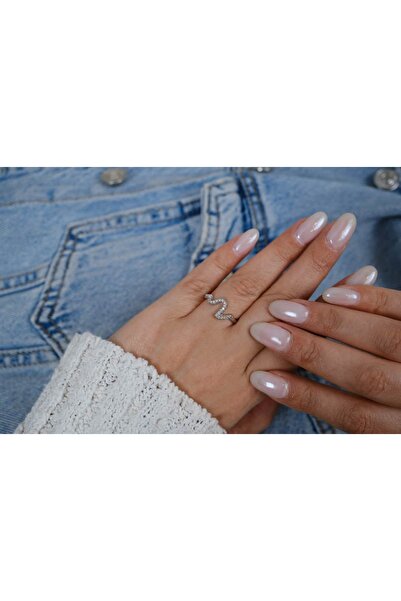 ATELİER TUĞBA خاتم YZK232 قابل للتعديل بتصميم متعرج ملون