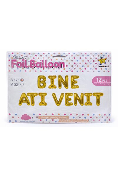 Vivian Fireworks Group "WELCOME" Foil Balloon Set – 43 cm – Gold / Silver – 1...