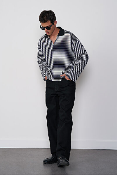 Beyyoglu Polo Yaka Uzun Kol Tshirt