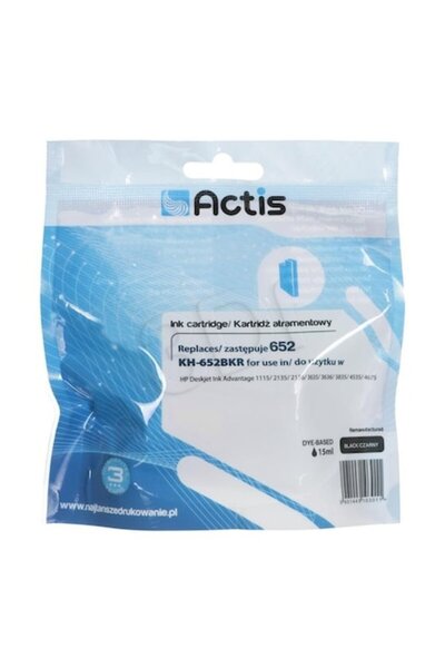 Actis Ink Cartridge for HP 652 F6V25AE, 15 ml, Black