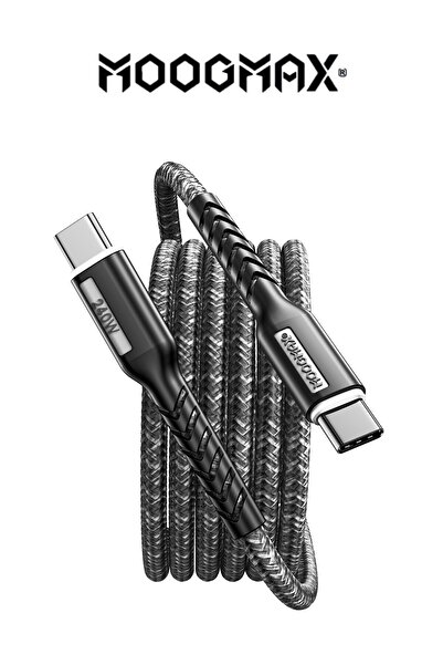 MOOGMAX 1-meter Type-C to Type-C charging cable. The Type-C cable is made of ...