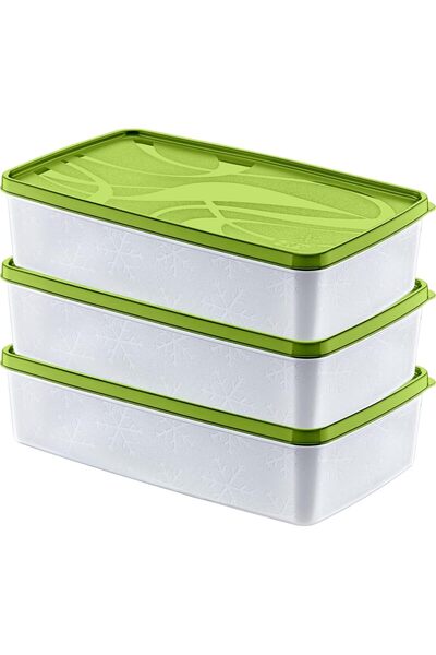 Yıldızan Esnshop Life 3-Piece 2 Liter Storage Container Set – Suitable for Qu...