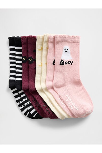 GAP Bebek Çok Renkli Halloween Crew Çorap (4'lü)