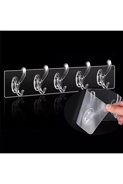 Nacario NrcrioShop حامل جداري شفاف مكون من 5 قطع، لاصق قوي لا يترك أثراً، منظ...