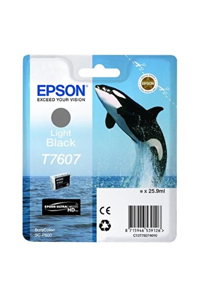 EPSON Ink Cartridge T7607, Black, 26 ml