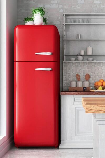 Yıldızan BuyMaxstroe Parlak Kırmızı Kendinden Yapışkanlı Kaplama Folyosu 61 C...