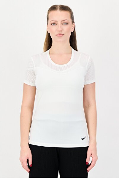 Nike Women Sportswear Fit Short Sleeve Training Top, White