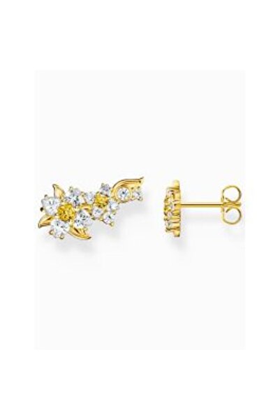 Thomas Sabo H 2324-414-4 ear studs flower gold plated Ladies