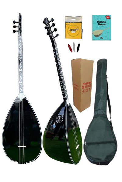 Sazhane Siyah İnci Kısa Sap Bağlama (Kılıf,Yedek Tel ve Tezene Dahil)