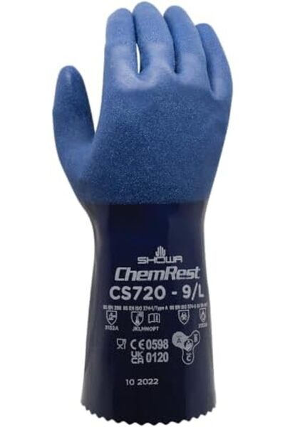 Yıldızan قفازات واقية من النتريل مقاومة للمواد الكيميائية من gnyshop SHOWA CS...