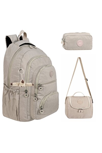 great bags Ultra-Luxury Cream Color Primary and Secondary School Bag + Therma...
