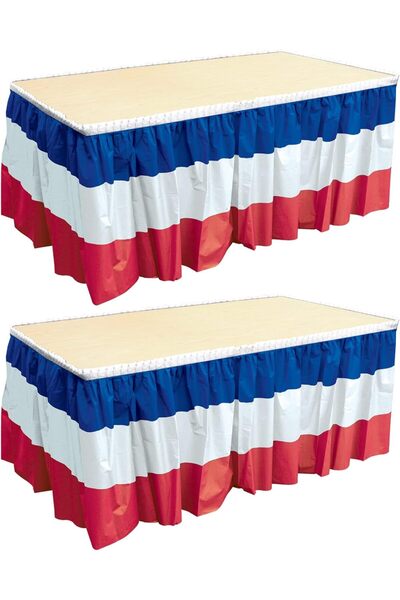 Nacario Nrcrioshop Plastic Table Skirts 2 Pieces Self Adhesive Fourth of July...