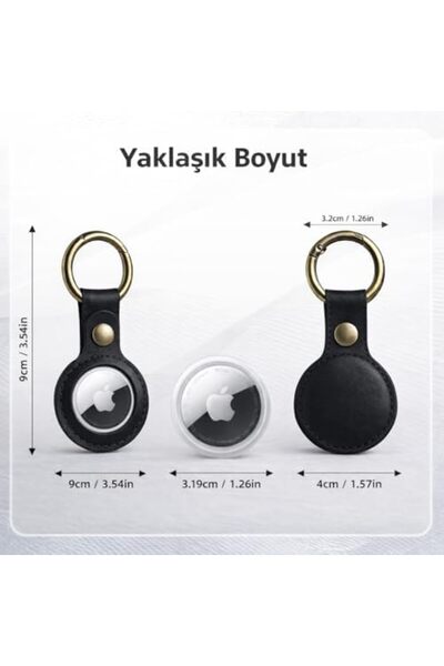 Nacario Nrcrioshop Airtag Leather Keychain , Haiki Real Leather , Keychain Le...