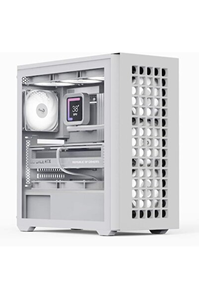 AEROCOOL D502A Computer Case, White, Mid Tower