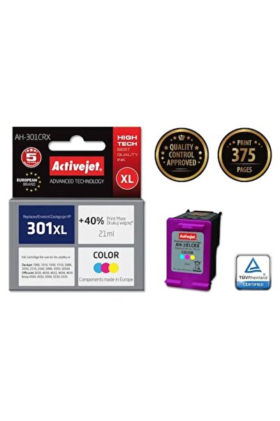 ActiveJet Съвместима касета HP-301XL черна за HP CH564EE