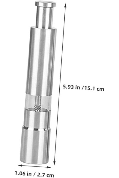 Nacario Nrcrioshop Set of 2 Steel Manual Press Pepper and Salt Mills – Spice ...