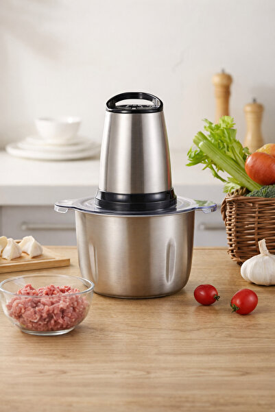 Generic 3L Electric Food Chopper & Meat Grinder 1200W Stainless Steel Bowl 220V