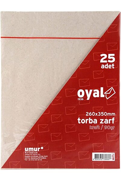 Nacario Nrcrioshop Oyal Torba Zarf F26X35Kraft, 90 Gr, Siliconized, 25-Pack 1...