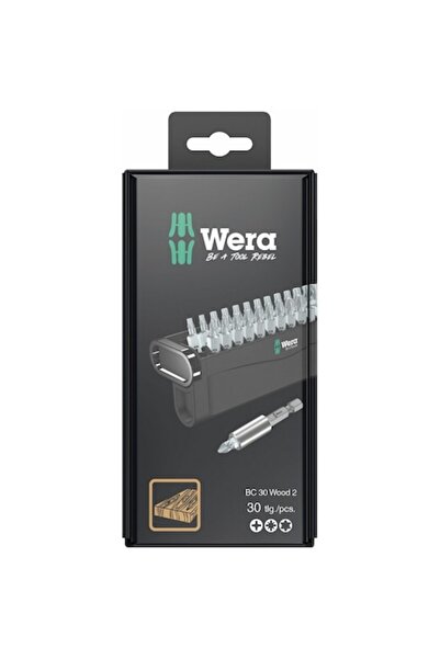 wera Bit Set, 30 Bits, 1 Universal Holder, Multicolor, 1/4" x 50 mm
