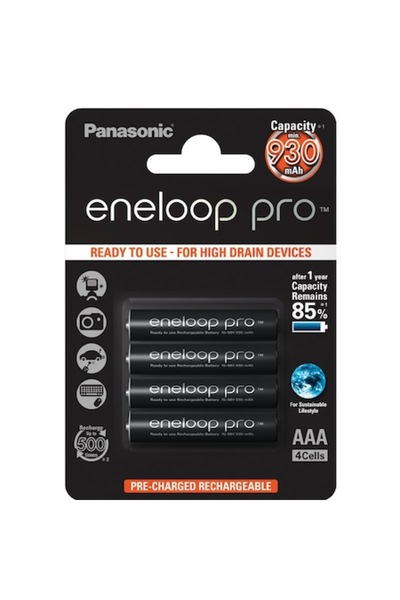 PANASONIC Baterii Eneloop Pro AAA, 930mAh, blister cu 4