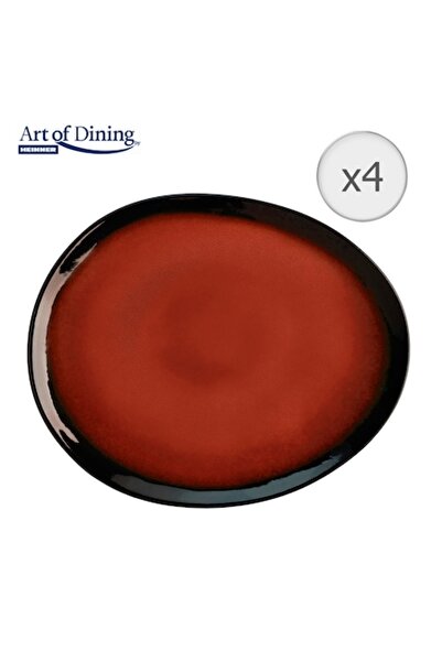 Art of Dining by Heinner Set of 4 Oval Plates Vulcano