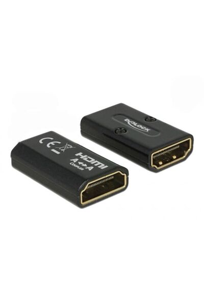 DELOCK Adaptor HDMI, Ethernet, HDMI-A mamă - HDMI-A mamă, 4K, Negru