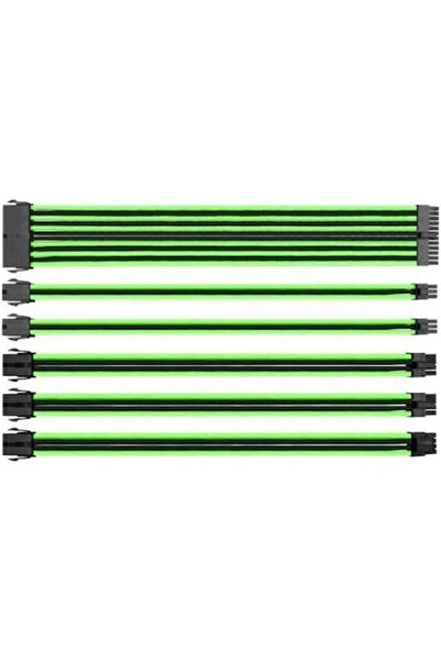 THERMALTAKE Kit cablu de alimentare TtMod Mesh-uite negru/verde