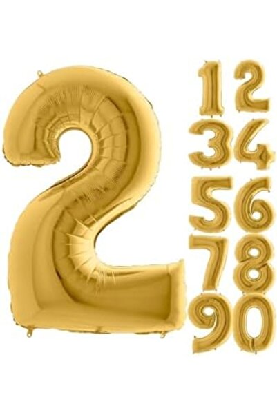 Nacario NrcrioShop 2 بالون من رقائق الألومنيوم باللون الذهبي الأصفر مقاس 16 ب...