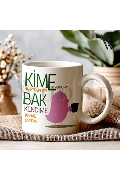 SWOORD Eğlenceli Esprili Tasarım Kupa Bardak – Mizah Yazılı Baskılı Kahve Kupası