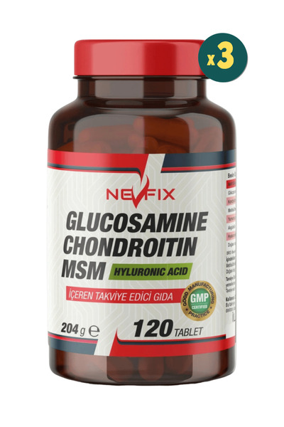 Nevfix Glucosamine Chondroitin Msm Hyaluronic Acid 120 Tablets 3 Pieces