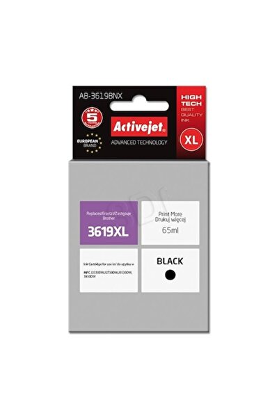 ActiveJet Ink Cartridge for Brother LC3619Bk, 65 ml, Black